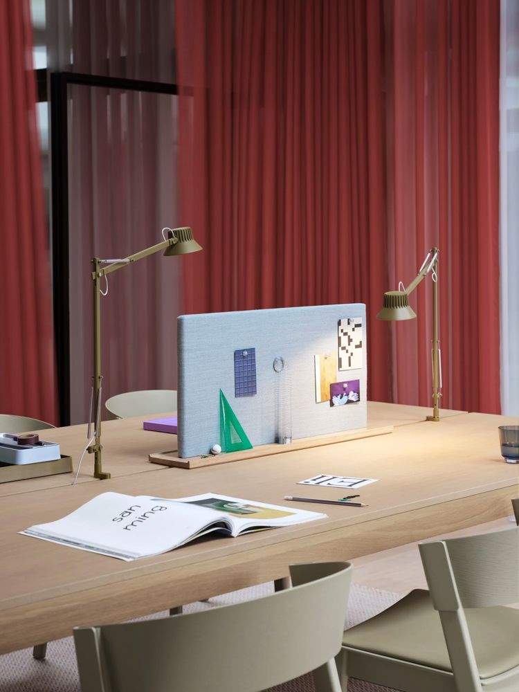 dedicate l2 w clamp brown green linear table oak screen fiord 721 cover side dark beige refine stone muuto org
